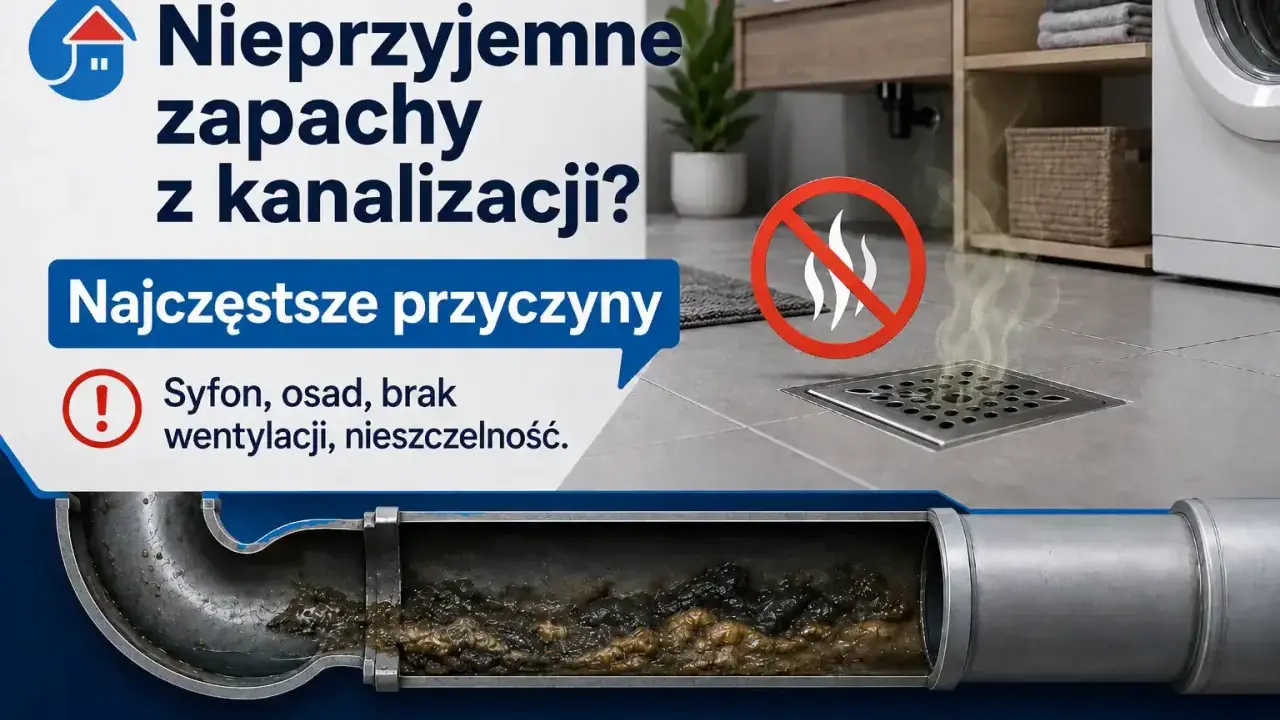 Nieprzyjemne zapachy z rur w bloku? Syfon, osad, brak wentylacji lub nieszczelność to częste przyczyny. Zobacz, jak hydraulik Łódź udrażnia kanalizację.