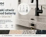 Jaki otwór pod baterię w blacie? Poradnik MM Stone pokazuje prawidłowe wykonanie otworu 35 mm dla stabilności i szczelności.