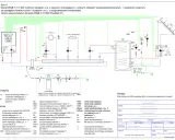 Schemat kotłowni gazowej z systemem solarnym i obiegiem c.w.u. przedstawia połączenia hydrauliczne i automatykę.
