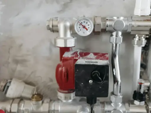 Czerwona pompa obiegowa z termometrem pokazuje temperaturę. Czy pompa może chodzić na 3 biegu?